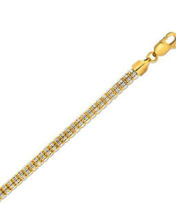 Ice Barrel Chain Bracelet in 14k Yellow Gold (4.25 mm)