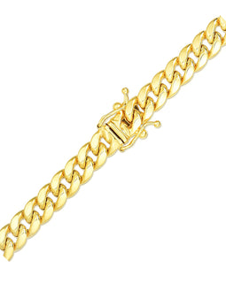6.1mm 14k Yellow Gold Semi Solid Miami Cuban Bracelet