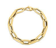 14k Yellow Gold French Cable Link Bracelet (9mm)