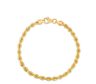 Silk Rope Chain Bracelet in 14k Yellow Gold (3.7 mm)