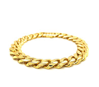 14k Yellow Gold Polished Curb Chain Bracelet