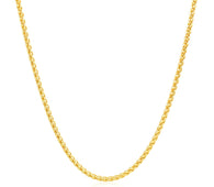 14k Yellow Gold Round Wheat Chain (1.50 mm)