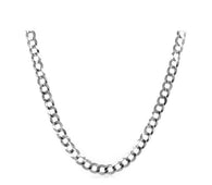 14k White Gold Solid Curb Chain (2.60 mm)