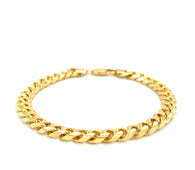 14k Yellow Gold Solid Miami Cuban Bracelet (7.20 mm)