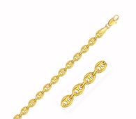 14k Yellow Gold Puffed Mariner Link Bracelet (4.70 mm)