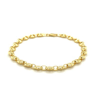 14k Yellow Gold Puffed Mariner Link Bracelet (4.70 mm)