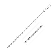 14k White Gold Classic Box Chain (1.10 mm)