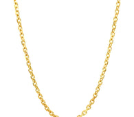 14k Yellow Gold Diamond Cut Cable Link Chain (2.60 mm)