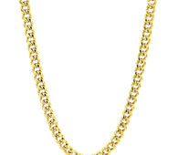 10k Yellow Gold Semi Solid Miami Cuban Chain (4.50 mm)