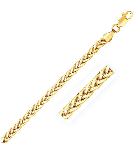 14k Yellow Gold Light Weight Wheat Chain (3.20 mm)