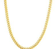 14k Yellow Gold Classic Miami Cuban Solid Chain (7.10 mm)