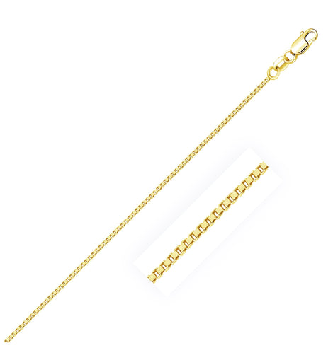 18k Yellow Gold Classic Box Chain (0.85 mm)