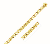 14k Yellow Gold Semi Solid Miami Cuban Chain (7.20 mm)