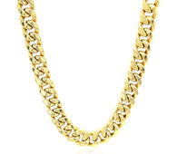 14k Yellow Gold Semi Solid Miami Cuban Chain (7.20 mm)