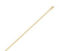 Moon Cut Bead Chain in 14k Yellow Gold (2.00 mm)