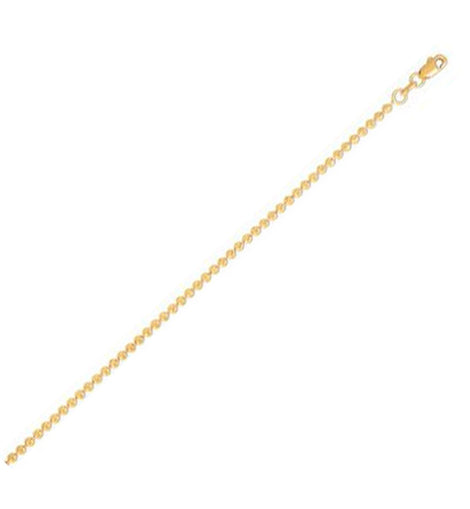 Moon Cut Bead Chain in 14k Yellow Gold (2.00 mm)