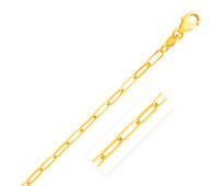 14K Yellow Gold Paperclip Chain (4.0mm) (4.00 mm)