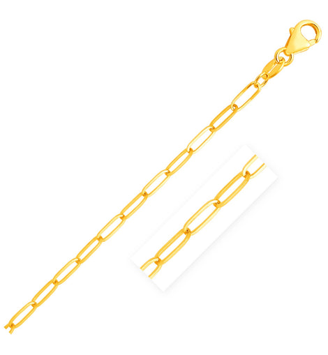 14K Yellow Gold Paperclip Chain (4.0mm) (4.00 mm)