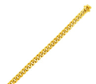 14k Yellow Gold Semi Solid Miami Cuban Bracelet (6.10 mm)