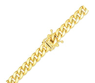 14k Yellow Gold Semi Solid Miami Cuban Bracelet (6.10 mm)