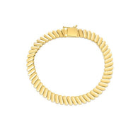 14k Yellow Gold Rib Link Bracelet (7.00 mm)