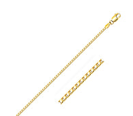 14k Yellow Gold Semi Solid Box Chain (1.80 mm)