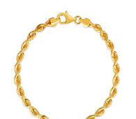 Silk Rope Chain Bracelet in 14k Yellow Gold  (4.30 mm)