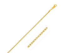 14k Yellow Gold Semi Solid Box Chain (2.50 mm)