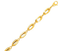 14k Yellow Gold Bracelet with Long Double Oval Links (8.20 mm)