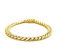 10k Yellow Gold Semi Solid Miami Cuban Bracelet (7.20 mm)