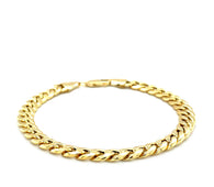 14k Yellow Gold Semi Solid Miami Cuban Bracelet (6.60 mm)