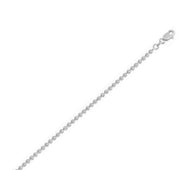 Moon Cut Bead Chain in 14k White Gold (2.50 mm)