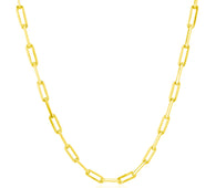 14K Yellow Gold Paperclip Chain (2.50 mm)