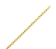 14k Yellow Gold French Cable Chain Bracelet  (6.10 mm)