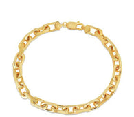 14k Yellow Gold French Cable Chain Bracelet  (6.10 mm)