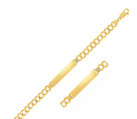 14k Yellow Gold 8 1/2 inch Mens Curb Chain ID Bracelet (8.30 mm)