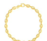 14k Yellow Gold High Polish Mariner Link Bracelet  (5.40 mm)