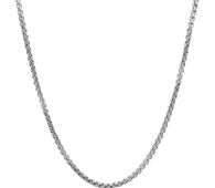 14k White Gold Solid Round Box Chain (1.60 mm)