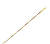 14k Yellow Gold Round Pave Franco Chain (3.15 mm)