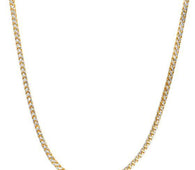 14k Yellow Gold Round Pave Franco Chain (3.15 mm)