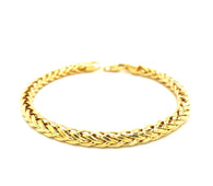 14k Yellow Gold Diamond Cut Round Franco Bracelet (5.30 mm)