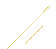 10k Yellow Gold Oval Cable Link Chain (0.97 mm)