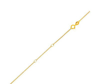 Double Extendable Diamond Cut Cable Chain in Yellow Gold (0.87 mm)