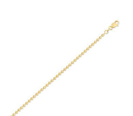 Moon Cut Bead Chain in 14k Yellow Gold (2.50 mm)