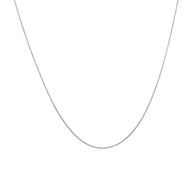 14k White Gold Classic Box Chain (0.40 mm)