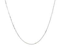 10k White Gold Classic Box Chain (0.45 mm)