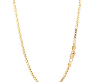 14k Yellow Gold Semi Solid Box Chain (2.10 mm)