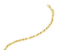 14k Yellow Gold 8 1/2 inch Figaro Chain Bracelet (4.30 mm)