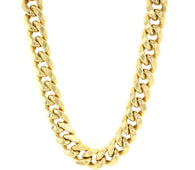 14k Yellow Gold Semi Solid Miami Cuban Chain (10.70 mm)