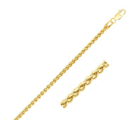 14k Yellow Gold Light Weight Wheat Chain (2.80 mm)